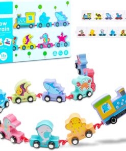 WOODE TOY TOW TRAIN BLUE